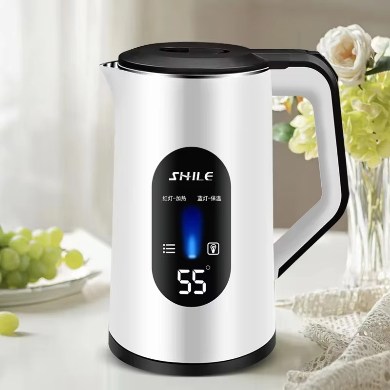 electric stainless steel kettle 1500w portable household automatic power off keep warm feature for home car hotel outdoor use electric stainless steel kettle 1500w portable household automatic power off keep warm feature for home car hotel outdoor use